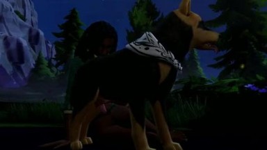 Sims 4 - Werewolf Jade loves dogmeat